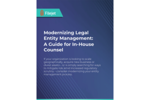 Modernizing legal entity management guide
