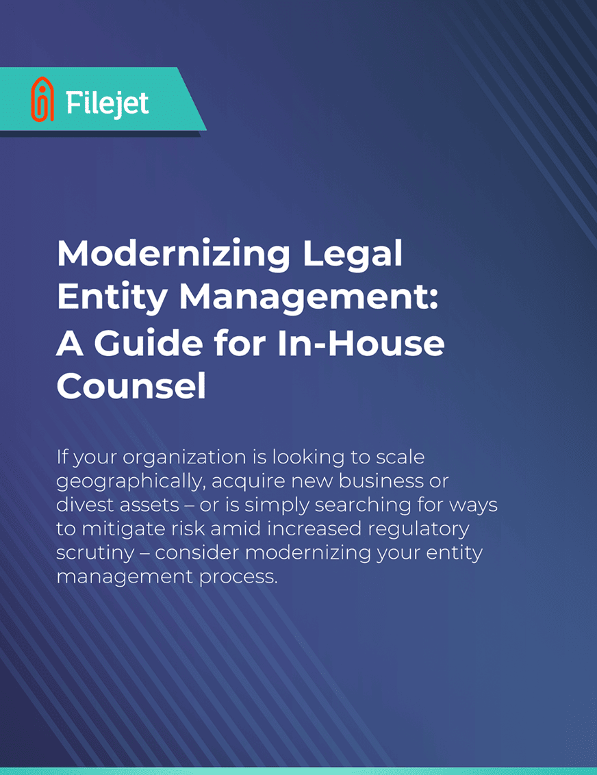 Filejet Modernizing Legal Entity Management Guide